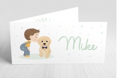 Jongen met lieve hond Jongen met lieve hond